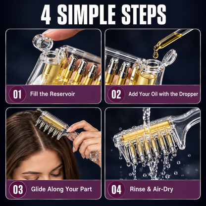 Scalp Oil Applicator – Roller Ball Root Delivery Comb