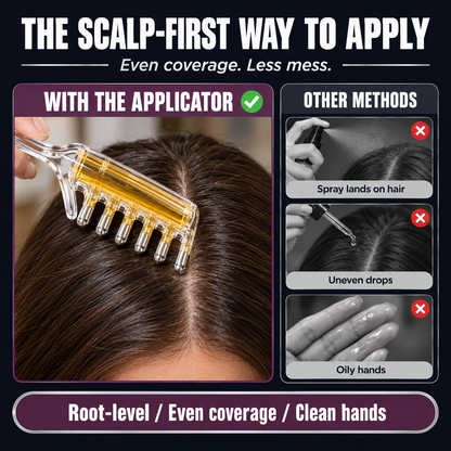 Scalp Oil Applicator – Roller Ball Root Delivery Comb