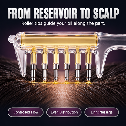 Scalp Oil Applicator – Roller Ball Root Delivery Comb
